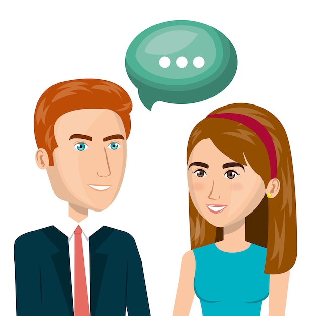 people talking communication icon vector illustration design