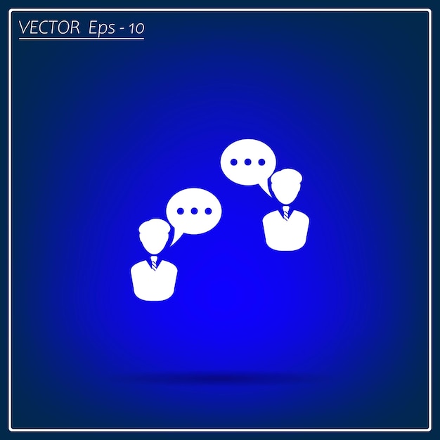 People talking vector icon