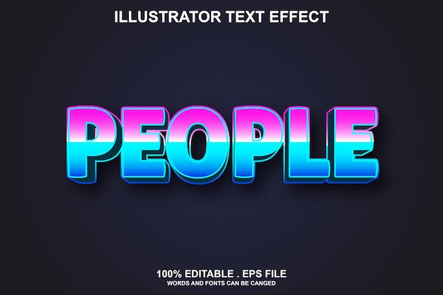 People text effect editable