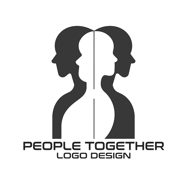 People Together Vector Logo Ontwerp