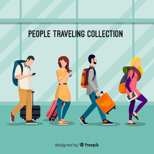 People traveling collection