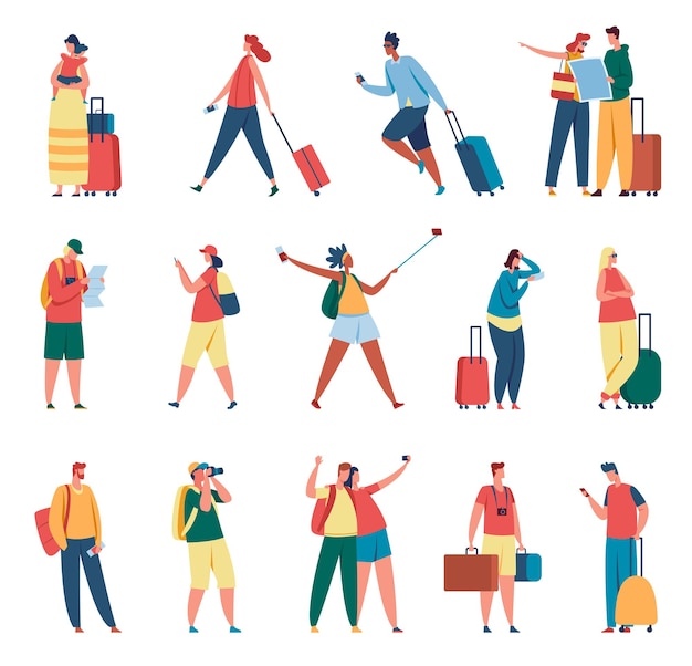 Vector people traveling illustration