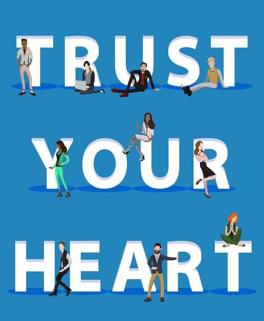 People on Trust Your Heart for Web モバイル アプリ プレゼンテーション