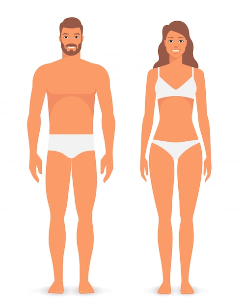 Vector people in underwear,   illustration
