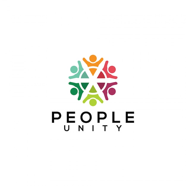 people unity logo vector