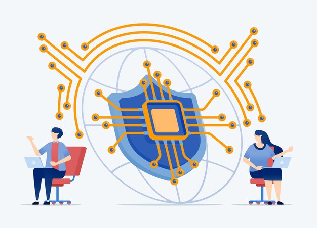 人々は安全なデータ保護のためにチップとシールドによって保護されたAIを持つインターネットネットワークを使用します