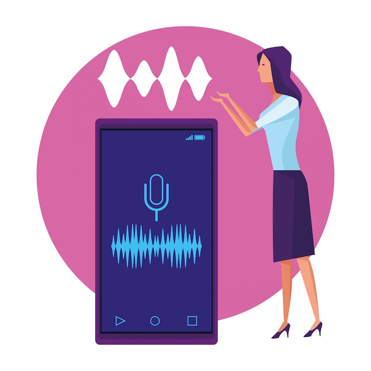 Vector people using voice recognition