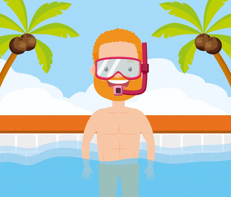 Vector people vacations summer time