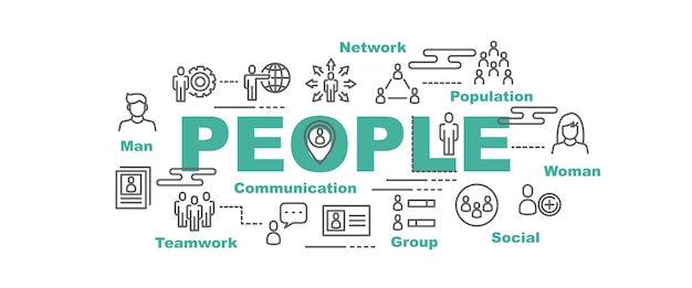 people vector banner