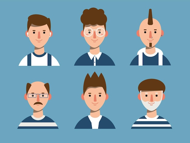 People vector set in flat style