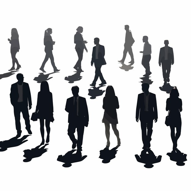 Vector people_walking_bodies_silhouette_vector