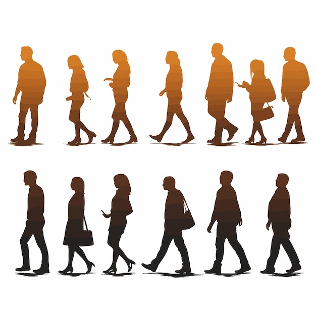 Vector people_walking_bodies_silhouette_vector