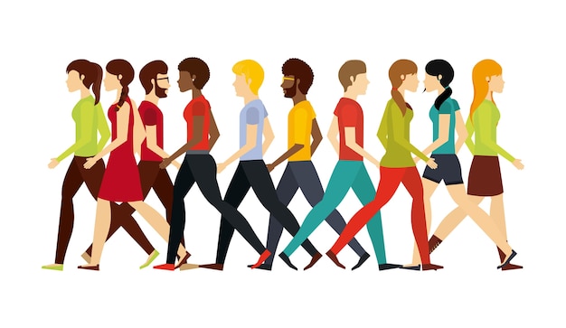 Vector people walking design, vector illustration eps10 graphic