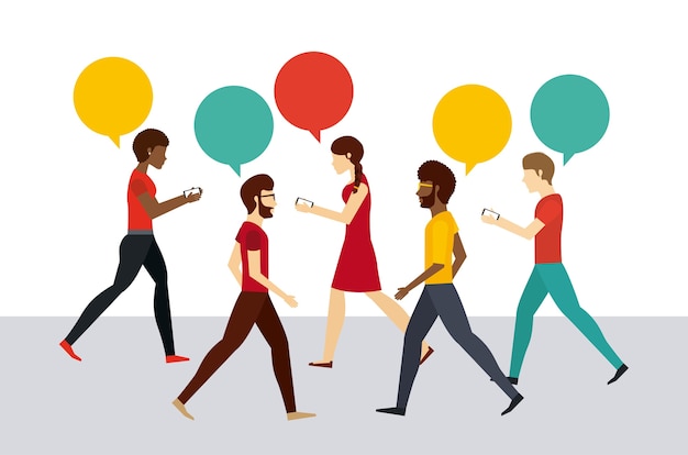 people walking design, vector illustration eps10 graphic 