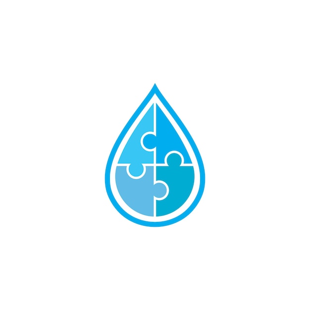 Illustrazione dell'icona del vettore del logo della cura dell'acqua delle persone
