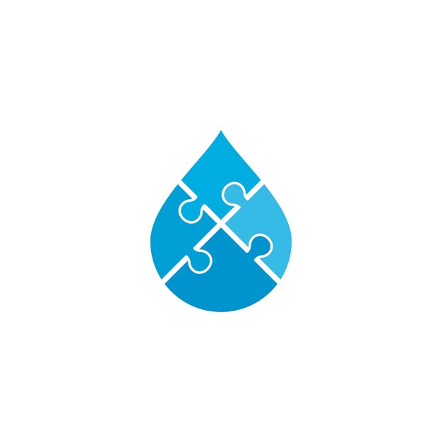 Illustrazione dell'icona del vettore del logo della cura dell'acqua delle persone