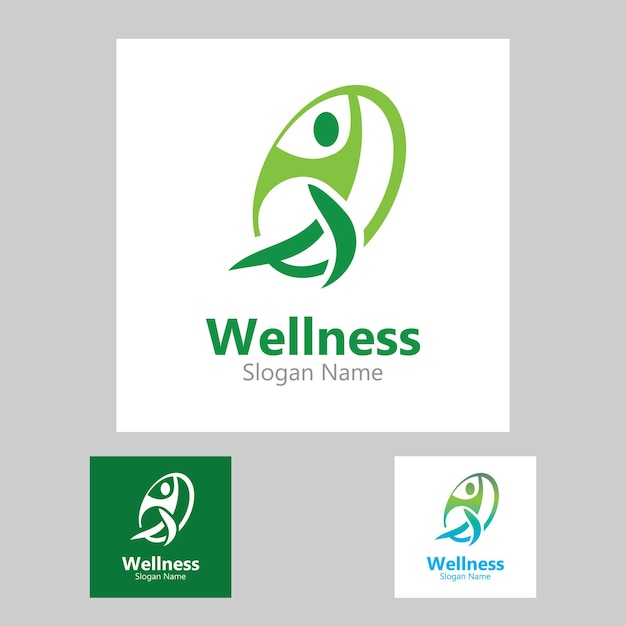 People Wellness logo design template healthy care concept