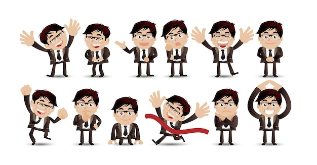 People with different poses vector