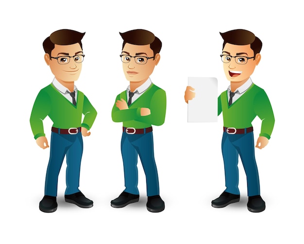 People with different poses vector