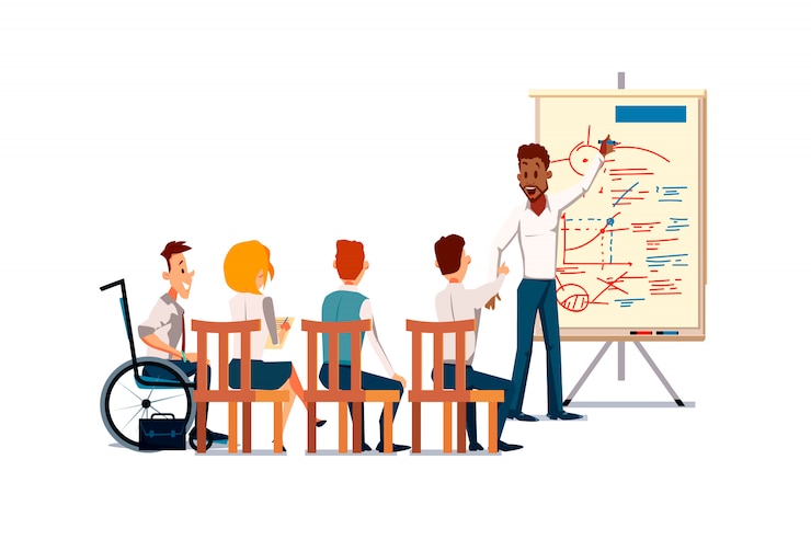 Vector people work in office