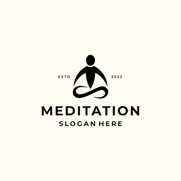 ピープルヨガ瞑想ロゴデザインのインスピレーション