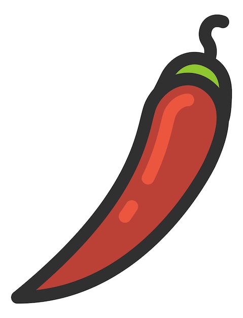 Peper pictogram. Rode hete peper. Pittig kookingrediënt