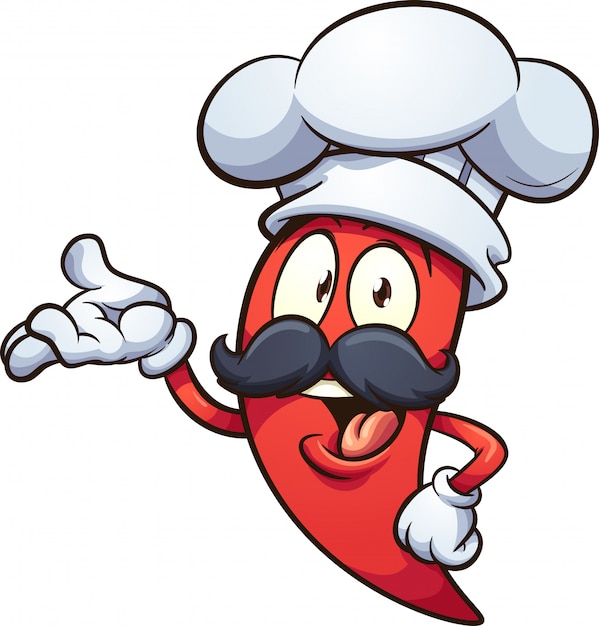 Vector pepper chef