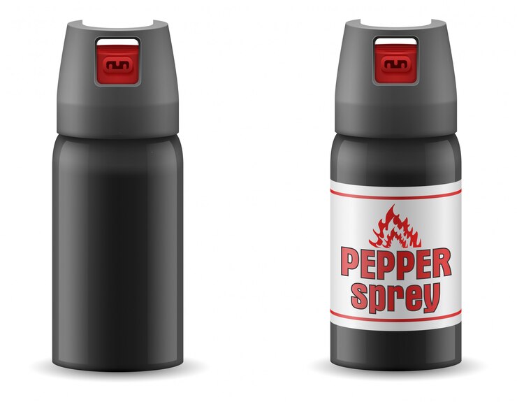 Vector pepper gas sprey self defense vector illustration