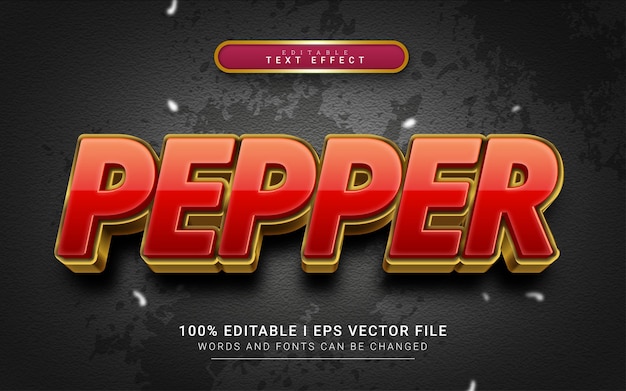 Pepper modern 3d style text effect