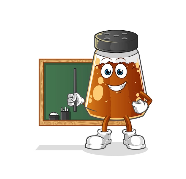 Pepper powder teacher vector cartoon character