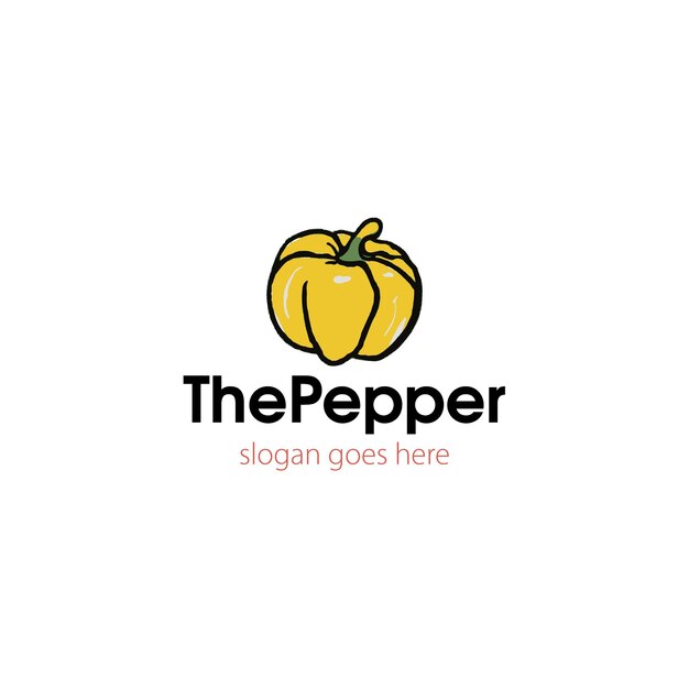 Pepper vector logo en the tomato vector logo