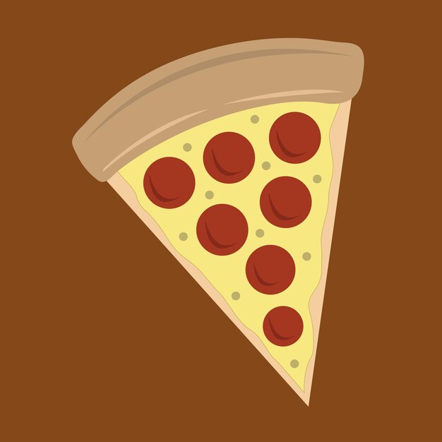 Pepperoni pizza slice illustratie