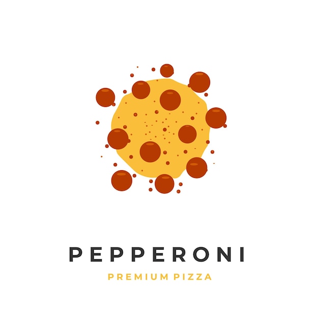 Pepperoni pizza topping pattern logo illustrazione vettore