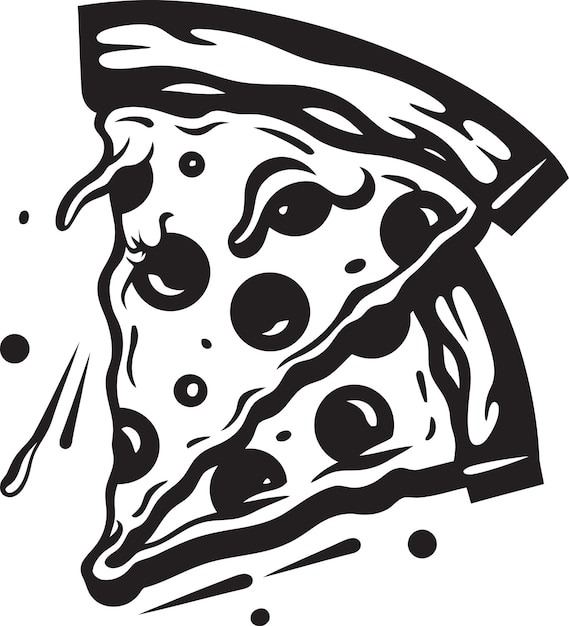 Vector pepperoni slice perfection logo vector design heerlijke pizza wedge verleiding iconisch logo design