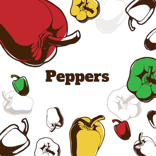 Vettore peppers-modello