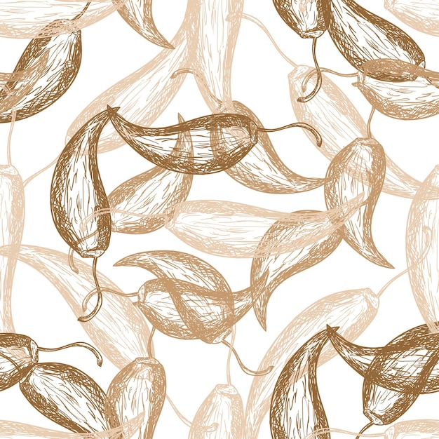 Peppers seamless pattern