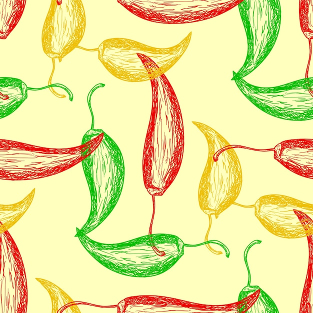 Peppers seamless pattern