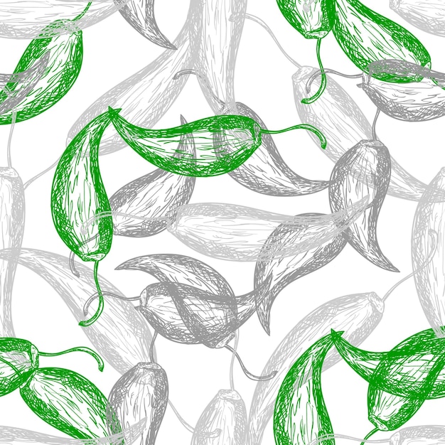 Peppers seamless pattern