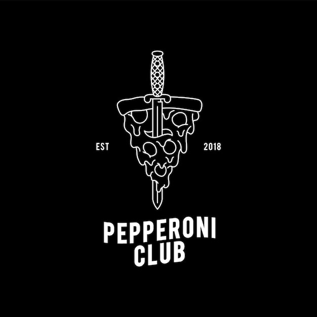 Vettore peproni club vintage retro logo design