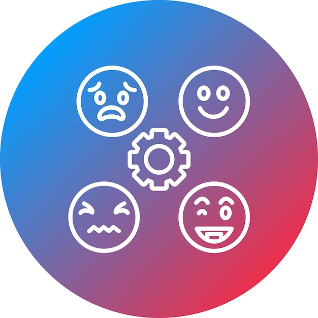 Perceiving Emotions icoon vector afbeelding Kan worden gebruikt voor Emotionele Intelligentie