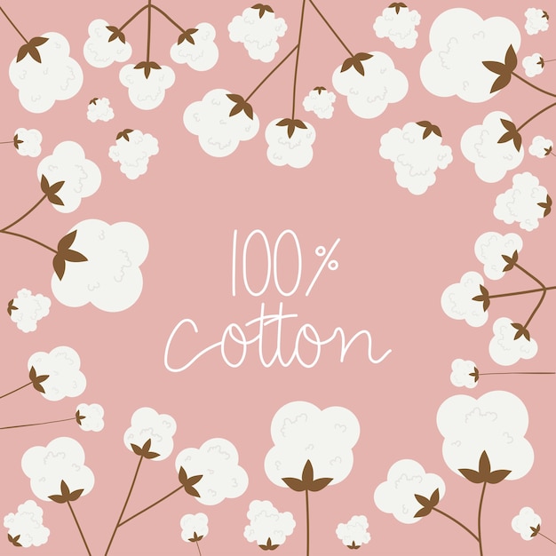 Percent cotton pink illustration