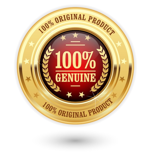 percent genuine product - golden insignia (medal)