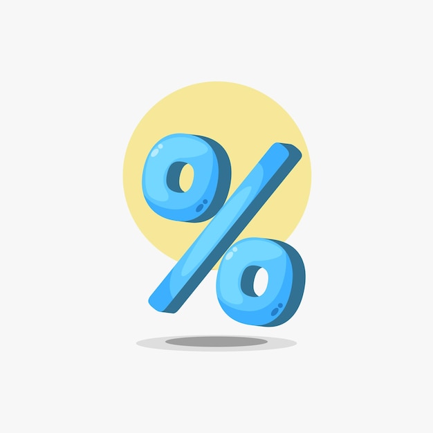 Percent icon design illustration