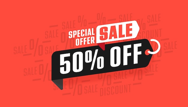 Vector percent off special sale offer