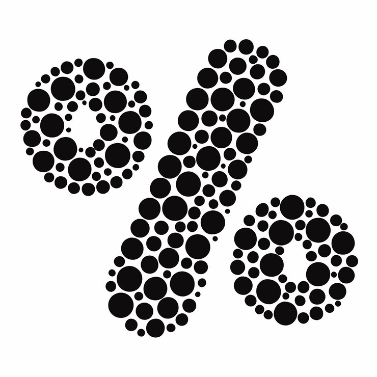 वेक्टर percent symbol with modern style 13