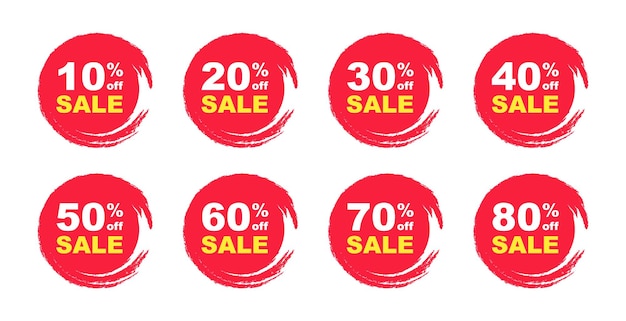 Percentage discounts sale discounts Sale tags set