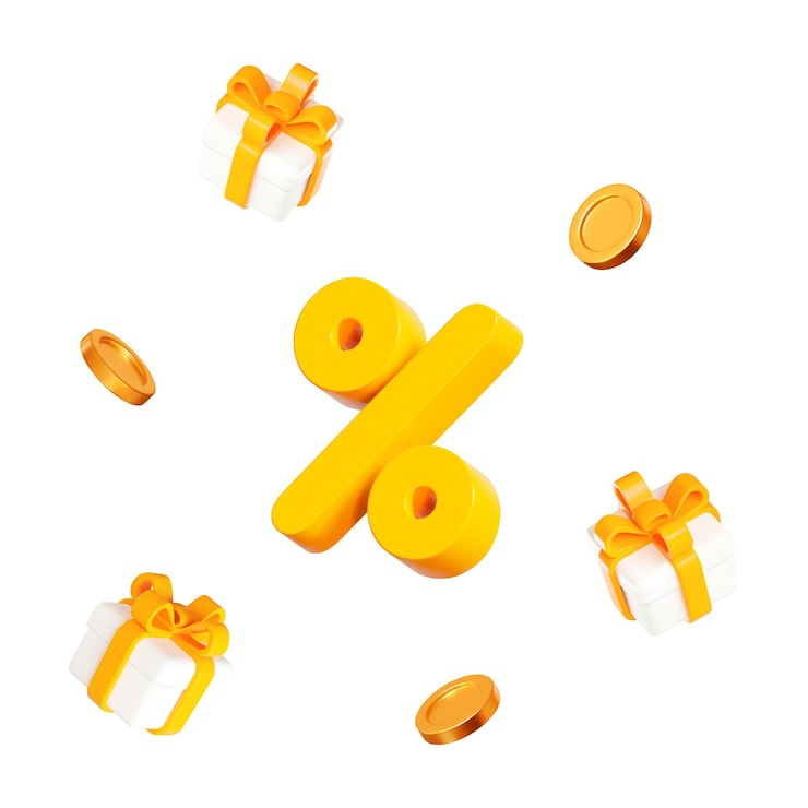 Vector percentage geschenken 20