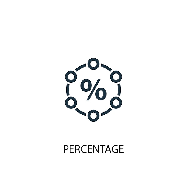 Icona percentuale. illustrazione semplice dell'elemento. disegno di simbolo del concetto di percentuale. può essere utilizzato per web e mobile.