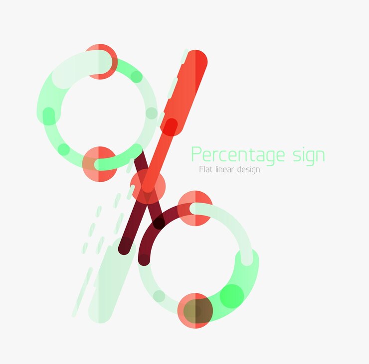 Vector percentage sign background