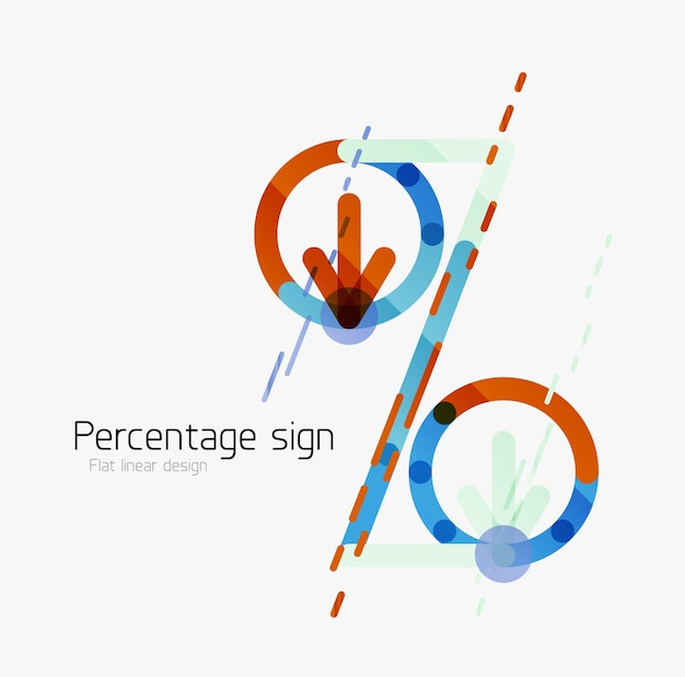 Percentage teken achtergrond